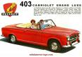 Le cabriolet Peugeot 403 de 1960 en miniature par Norev au 1/43e 