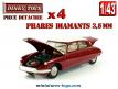 Un ensemble de 4 phares diamants de 3,5 mm pour miniatures au 1/43e 1/50e
