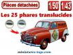 Un ensemble de 25 phares translucides de 3 mm pour miniatures au 1/43e 1/50e