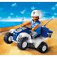 Un policier et son quad de la Police Playmobil avec accessoires