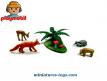 Les animaux de la forêt Playmobil et la fougère aux champignons