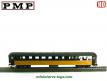 La voiture voyageurs PLM 2e classe en miniature par PMP au HO H0