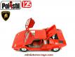 La belle Lamborghini Countach rouge en miniature de Polistil au 1/25e