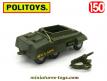 Le Combat car Ford M20 en miniature militaire Politoys au 1/50e incomplet