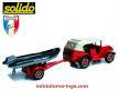 Le Dodge 4x4 WC56 pompiers et sa remorque bateau miniature Solido au 1/50e