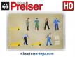 Le personnel d'entrepôt en figurines miniatures par Preiser au H0 HO 1/87e