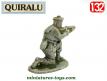La figurine en métal du Marin français épaulant genoux a terre Quiralu au 1/32e