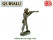 La figurine métal du soldat français de 1940 épaulant debout par Quiralu au 1/32e