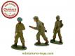 Les trois figurines métal de soldats français années 1950 par Quiralu au 1/32e