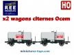 Les deux wagons citernes Ocem Ermewa Genève miniature par ReeModeles H0