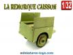 La remorque caisson sur roues en miniature militaire artisanale au 1/32e