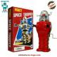 Le robot rouge en métal Space Trooper de style ancien du film Planète interdite
