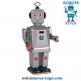 Le robot jouet Sparkling Mike de style ancien vintage reproduit en métal