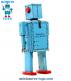 Le robot jouet Lilliput bleu de style ancien vintage reproduit en métal