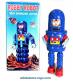 Le robot jouet Robby a visage d'enfant de style ancien vintage reproduit en métal