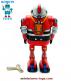 Le robot astronaute jouet rouge de style ancien vintage reproduit en métal