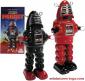 Le robot jouet Robby en métal de couleur rouge du film Planète interdite
