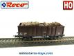 Le wagon tombereau ouvert Sncf transport de bois miniature par Roco au H0 HO