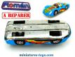La Porsche 906 Carrera bleue en miniature jouet par Roman au 1/38e à réparer