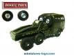 2 roues de secours creuses pour le Berliet T6 porte char miniature Dinky Toys