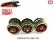 Un lot de 6 roues en métal pour locomotives allemandes miniatures au H0 HO