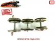Un lot de 6 roues en métal pour locomotives allemandes miniatures au H0 HO