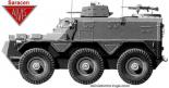 Le Saracen Personnel Carrier anglais en miniature militaire Lesney Matchbox au 1/86e