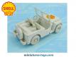 La Jeep Willys blanche publicitaire Shell en miniature au 1/38e incomplète