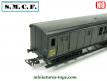 La voiture fourgon court a bogies miniature de SMCF au HO