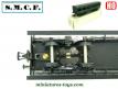 La voiture voyageurs 1er Cl courte A8t a bogies en miniature de SMCF au HO