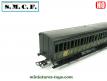 La voiture voyageurs 2e Cl courte B4Dt a bogies en miniature de SMCF au HO