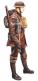 La figurine en métal du soldat anglais au pas par L.R au 1/32e