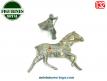 Une figurine en métal d'un Spahis français a cheval au 1/32e