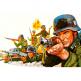 Les 5 figurines de fantassins allemands peints par Caesar Miniatures au 1/72e