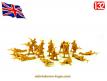 Un lot de 20 soldats anglais WW II issus de moules Matchbox China au 1/32e