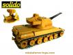 Le bloc radar complet en plastique brun des chars AMX 13 et AMX 30 Solido sable