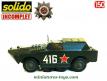 Le BTR 40 russe en miniature de Solido série 200 sans phares au 1/50e 