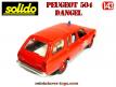 Le break 4x4 Peugeot 504 Dangel Pompiers en miniature de Solido au 1/43e
