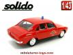 La Peugeot 504 berline de liaison pompiers en miniature Solido au 1/43e