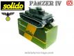 Le char Panzer IV F1 gris canon court en miniature de Solido au 1/50e