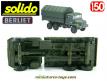 Le camion militaire Berliet GBC 8 Kt bâché miniature de Solido au 1/50e