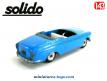 Le cabriolet Peugeot 403 bleu par Solido en miniature au 1/43e incomplet