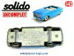 Le cabriolet Peugeot 403 bleu par Solido en miniature au 1/43e incomplet