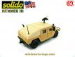 Le VLTT Hummer H 1 sable a tourelle cal 50 en miniature de Solido au 1/50e