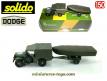 Le Dodge WC 51 4x4 avec une remorque bateau miniature par Solido au 1/50e