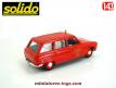 Le break Peugeot 204 Pompiers Haut Rhin miniature Solido au 1/43e incomplet