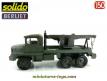 Le camion Berliet GBC 8 Kt grue militaire en miniature de Solido au 1/50e