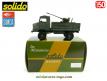 Le camion Simca Unic 4x4 Marmon canon de 20 en miniature par Solido au 1/50e