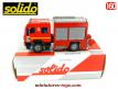 Le camion Man pompiers fourgon pompe tonne Gicar miniature de Solido au 1/60e