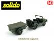 La Jeep DKW Munga militaire et sa remorque en miniature de Solido au 1/43e